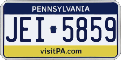 PA license plate JEI5859