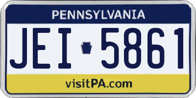 PA license plate JEI5861