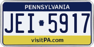 PA license plate JEI5917