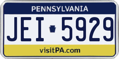 PA license plate JEI5929