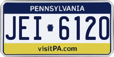 PA license plate JEI6120