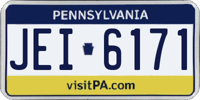 PA license plate JEI6171