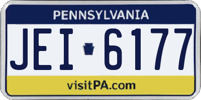 PA license plate JEI6177