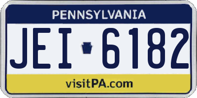 PA license plate JEI6182