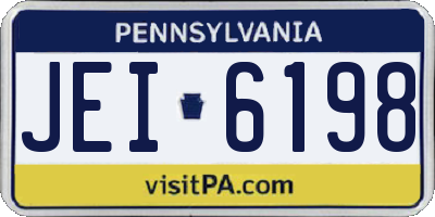 PA license plate JEI6198