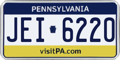 PA license plate JEI6220
