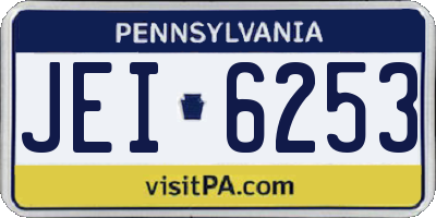 PA license plate JEI6253
