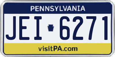 PA license plate JEI6271