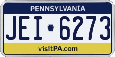 PA license plate JEI6273