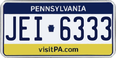 PA license plate JEI6333