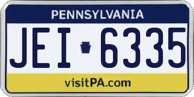 PA license plate JEI6335