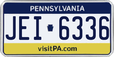 PA license plate JEI6336