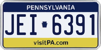 PA license plate JEI6391