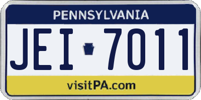 PA license plate JEI7011