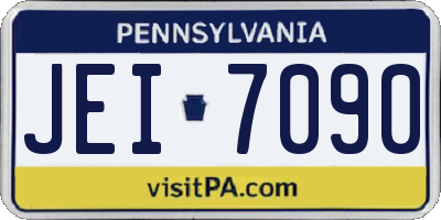 PA license plate JEI7090