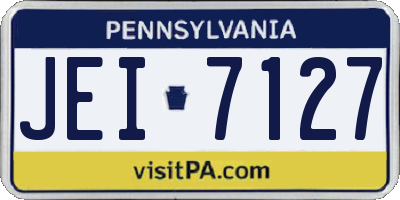 PA license plate JEI7127