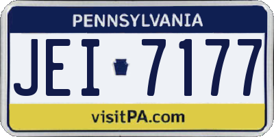PA license plate JEI7177