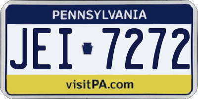 PA license plate JEI7272