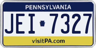 PA license plate JEI7327