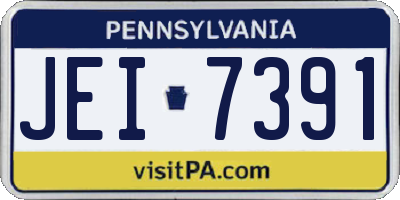 PA license plate JEI7391
