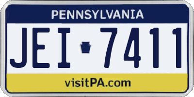 PA license plate JEI7411