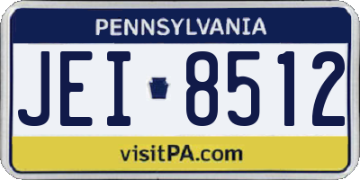 PA license plate JEI8512