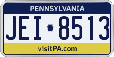 PA license plate JEI8513