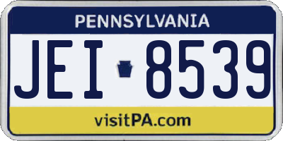 PA license plate JEI8539