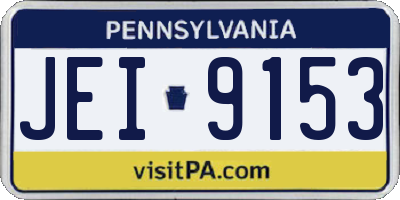 PA license plate JEI9153