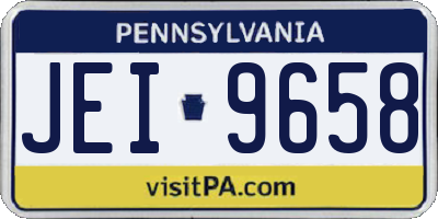 PA license plate JEI9658