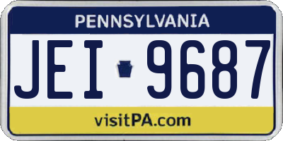 PA license plate JEI9687