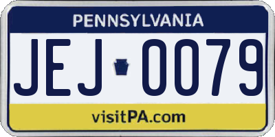 PA license plate JEJ0079