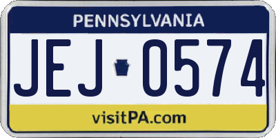 PA license plate JEJ0574