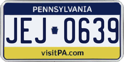PA license plate JEJ0639