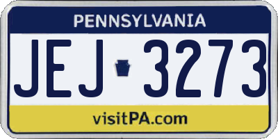 PA license plate JEJ3273