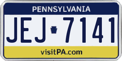 PA license plate JEJ7141