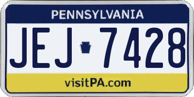 PA license plate JEJ7428