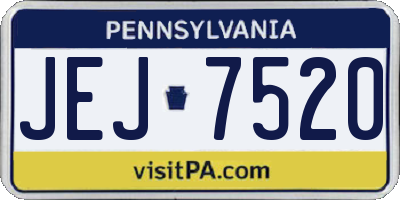 PA license plate JEJ7520