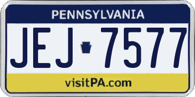 PA license plate JEJ7577