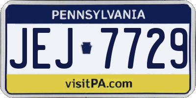 PA license plate JEJ7729