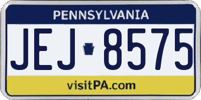 PA license plate JEJ8575