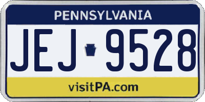 PA license plate JEJ9528