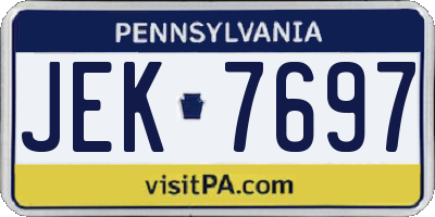 PA license plate JEK7697