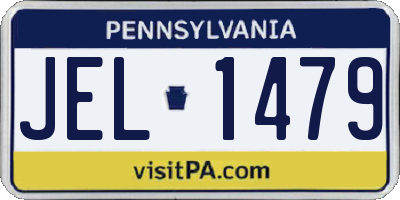 PA license plate JEL1479
