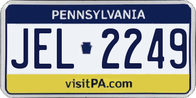 PA license plate JEL2249