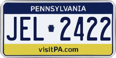 PA license plate JEL2422