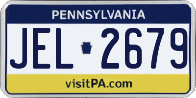 PA license plate JEL2679