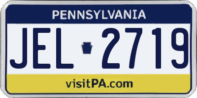 PA license plate JEL2719