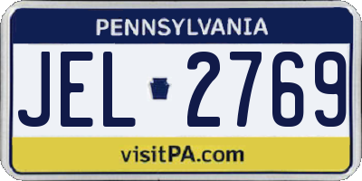 PA license plate JEL2769