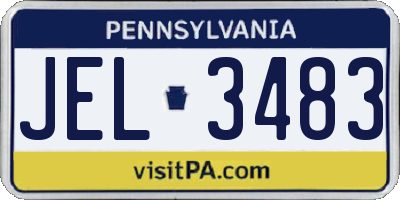 PA license plate JEL3483